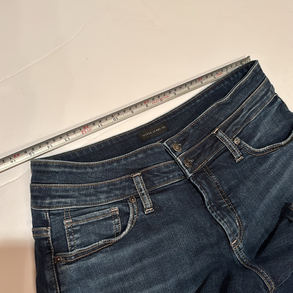 Silver Jeans Dark Blue Jean Shorts 29 Suki 2 buttons - Picture 8 of 10